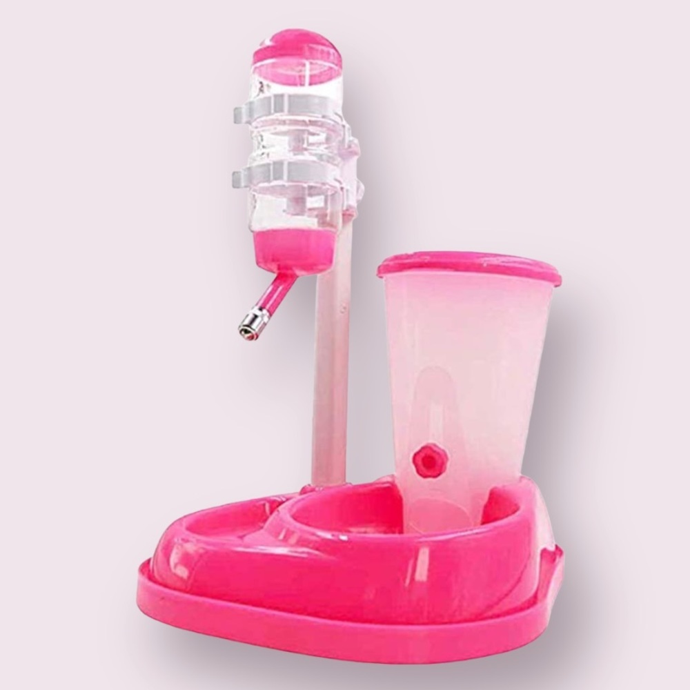 Automatic Cat Feeder and Water Dispenser，Auto Gravity Food Feeder 2 in 1